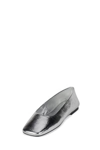 LISTOS Jeffrey Campbell Square-Toe Flat Silver Crinkle
_hover