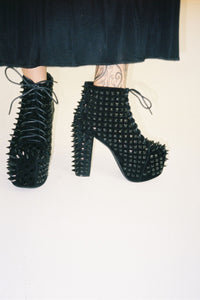 LITA-SPIKE Black Suede Black 11