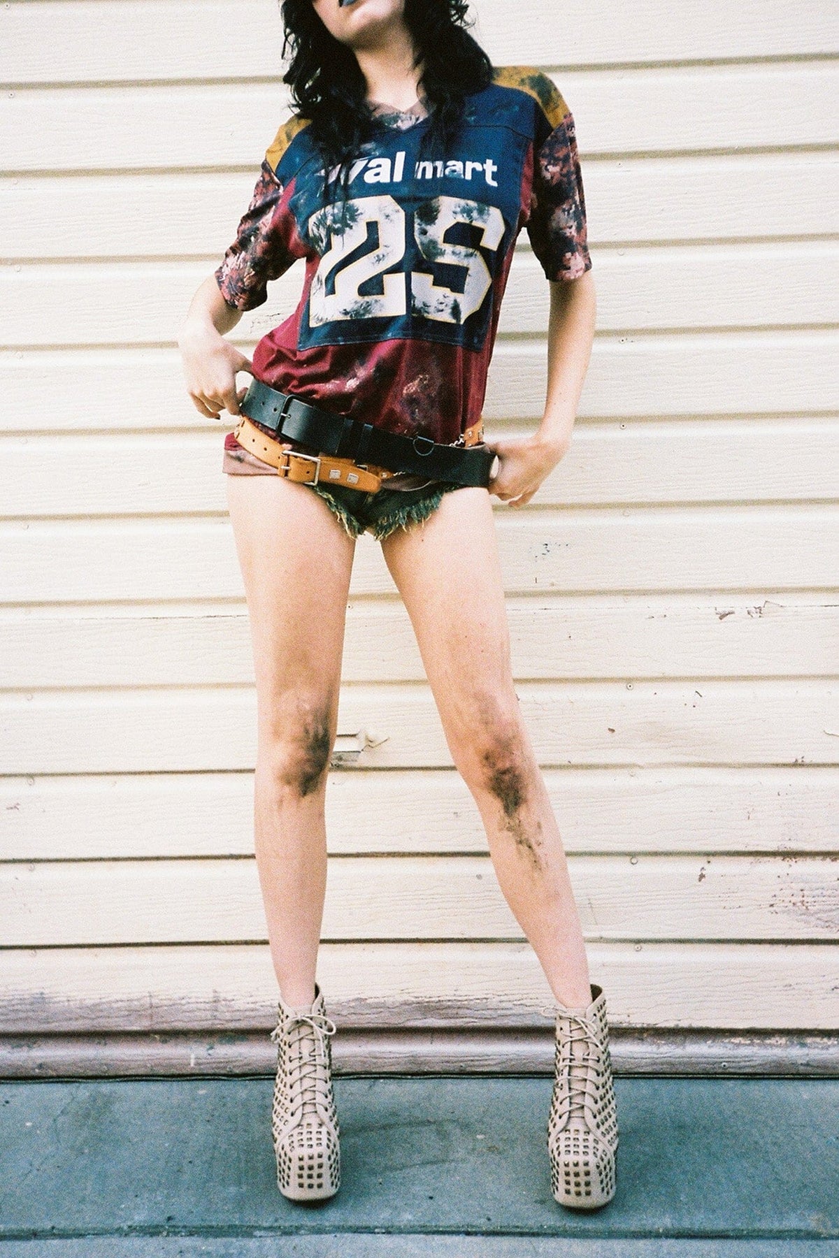 LITA-ST Jeffrey Campbell Platform Bootie Taupe Suede Bronze