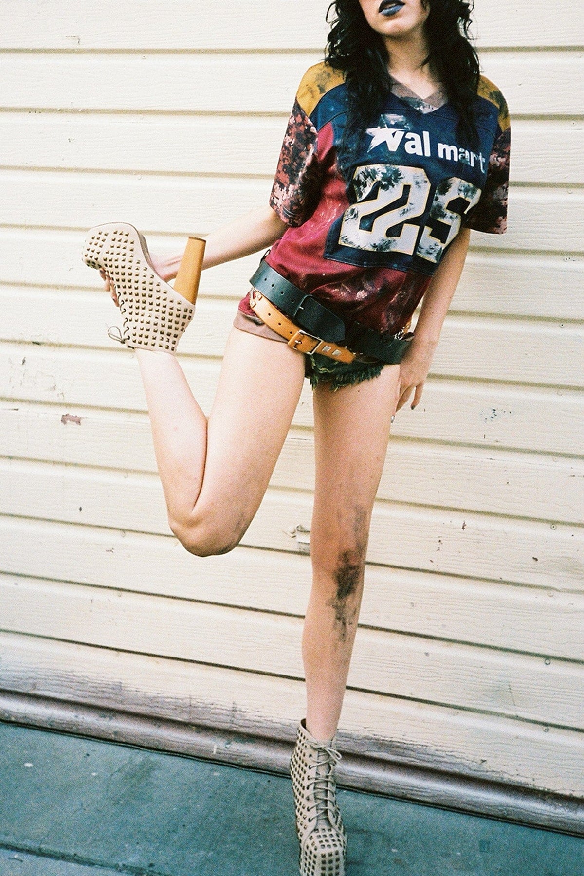 LITA-ST Jeffrey Campbell Platform Bootie Taupe Suede Bronze