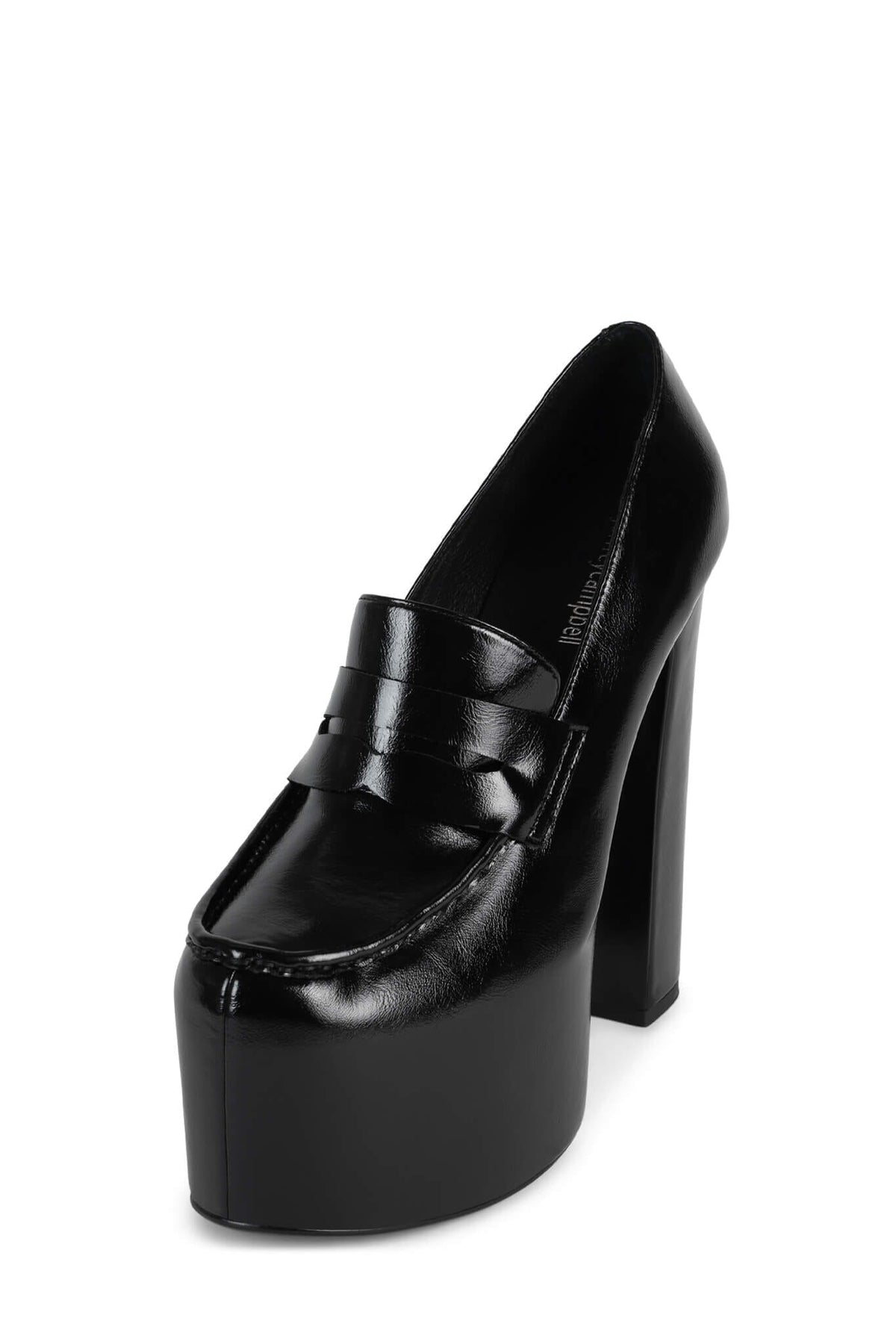 LONG-LAST Jeffrey Campbell Heeled Loafer Black