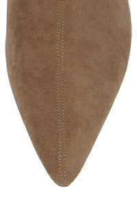 LOOKER-K Jeffrey Campbell Heeled Boot Camel Suede
