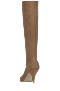 LOOKER-K Jeffrey Campbell Heeled Boot Camel Suede