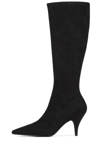 LOOKER-K Jeffrey Campbell Heeled Boot Black Suede