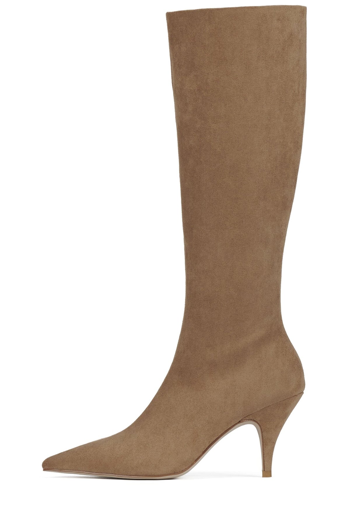 LOOKER-K Jeffrey Campbell Heeled Boot Camel Suede