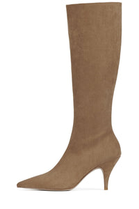 LOOKER-K Jeffrey Campbell Heeled Boot Camel Suede