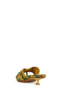 LOVER-GIRL Jeffrey Campbell Heeled Sandal Yellow Floral 