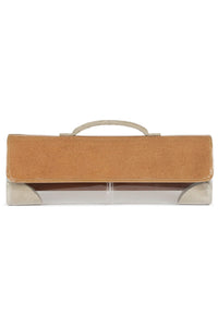 LUCIDITY Jeffrey Campbell Clutch Clear Beige Combo