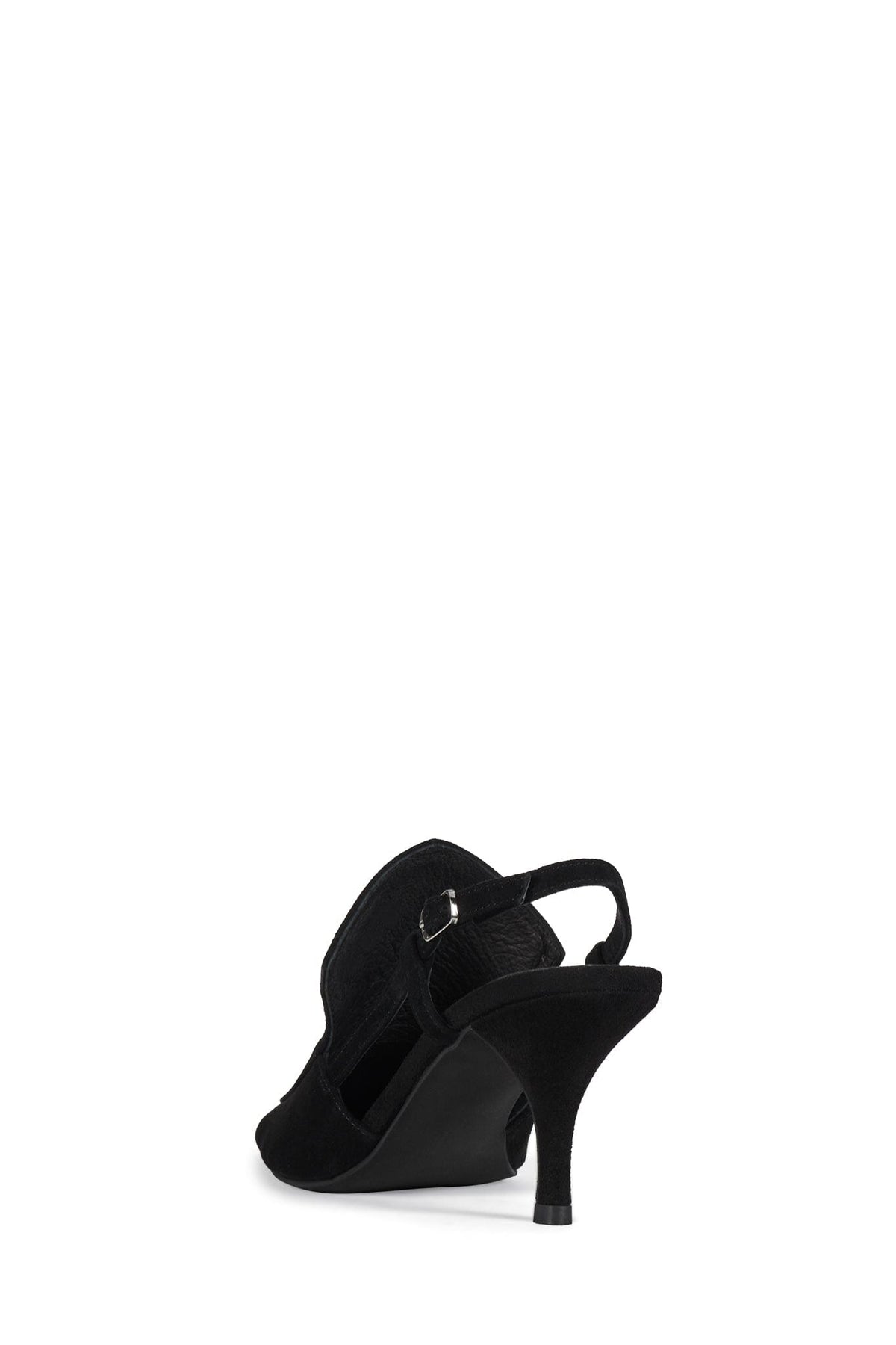 LYRE Jeffrey Campbell Heeled Slingback Pump Black Suede