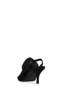 LYRE Jeffrey Campbell Heeled Slingback Pump Black Suede