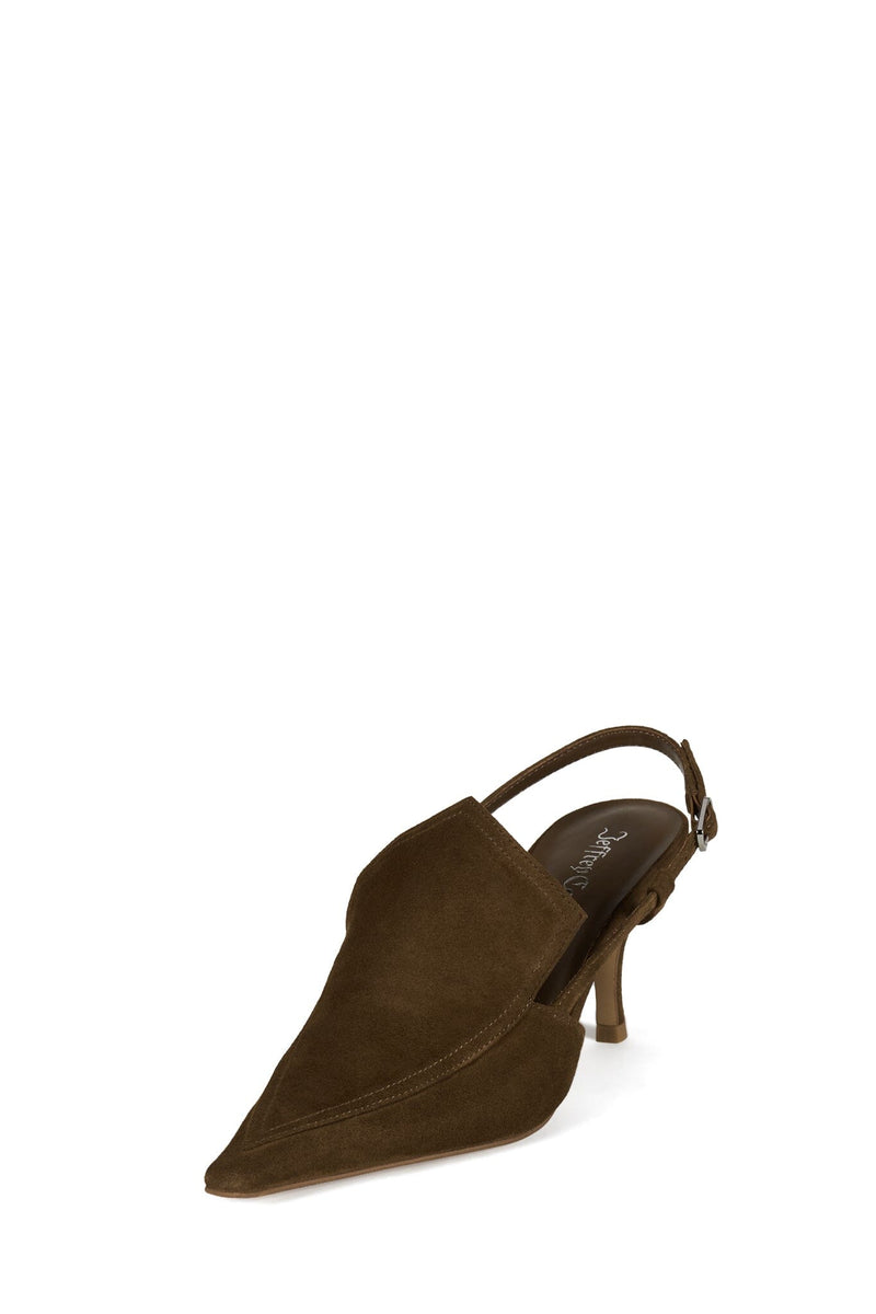 LYRE Jeffrey Campbell Heeled Slingback Pump Brown Suede
_hover