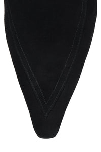 LYRE Jeffrey Campbell Heeled Slingback Pump Black Suede