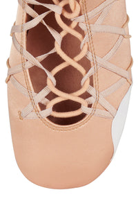 M-V-P Jeffrey Campbell Sport Ballerina Peach Satin