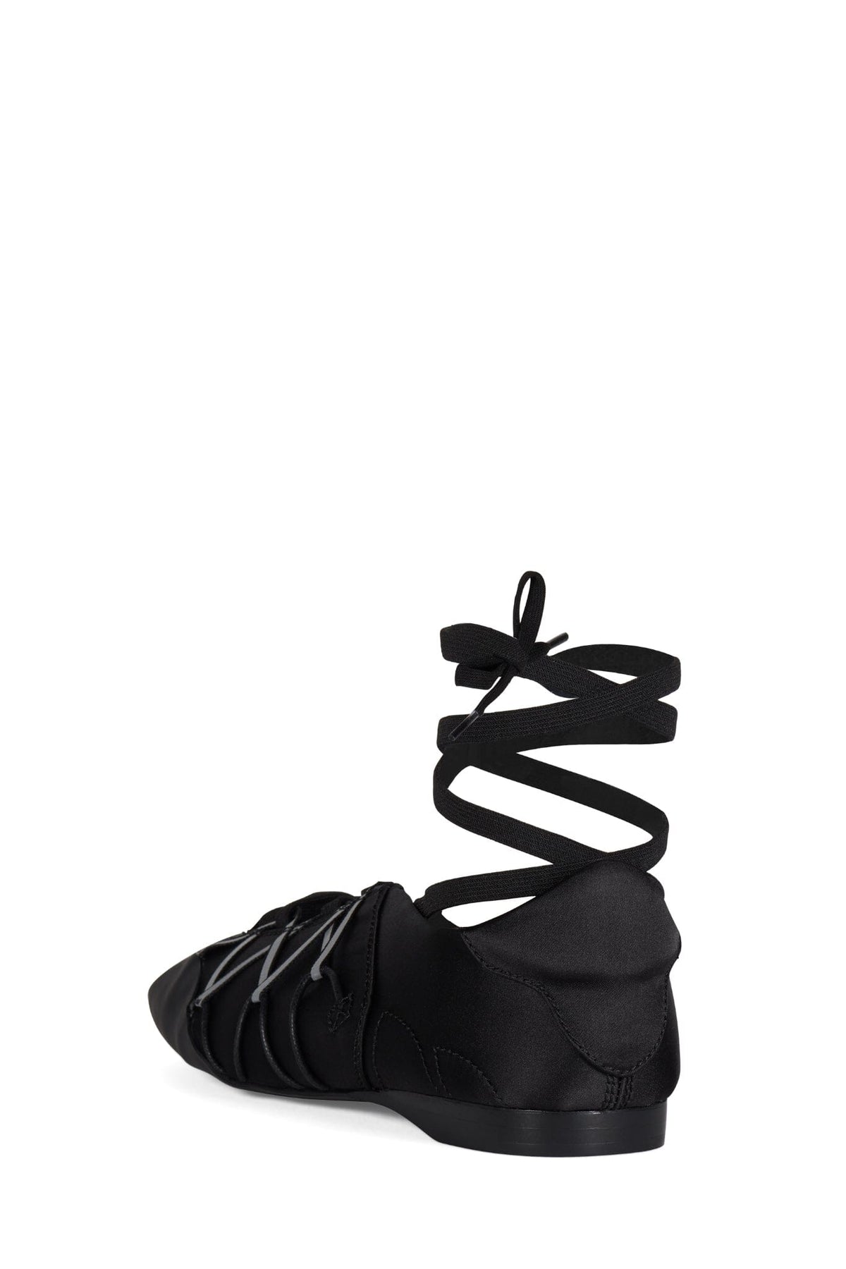 M-V-P Jeffrey Campbell Sport Ballerina Black Satin