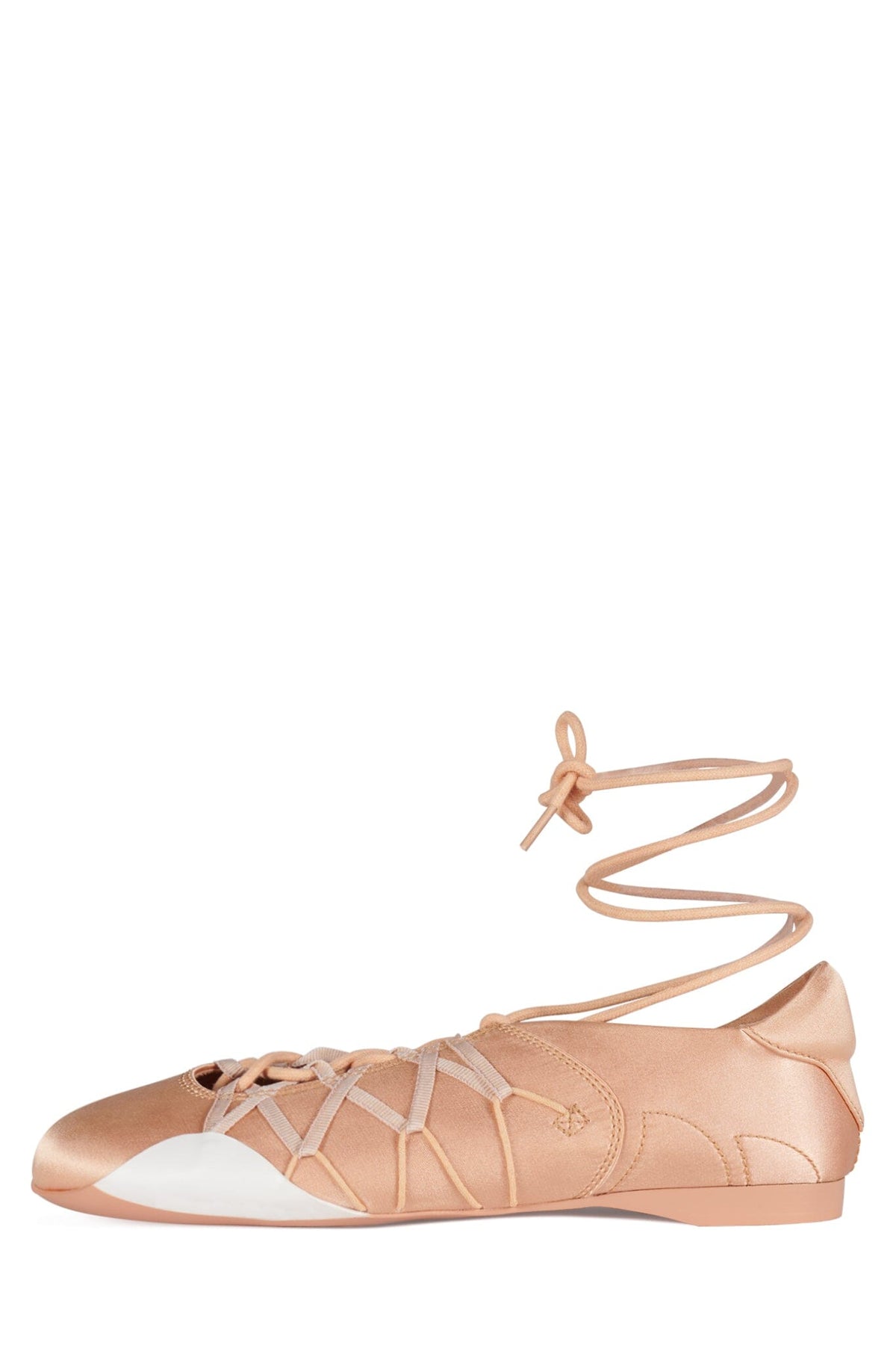 M-V-P Jeffrey Campbell Sport Ballerina Peach Satin