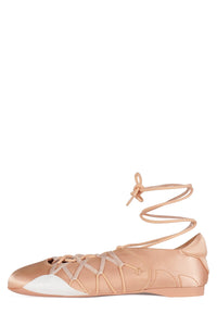 M-V-P Jeffrey Campbell Sport Ballerina Peach Satin