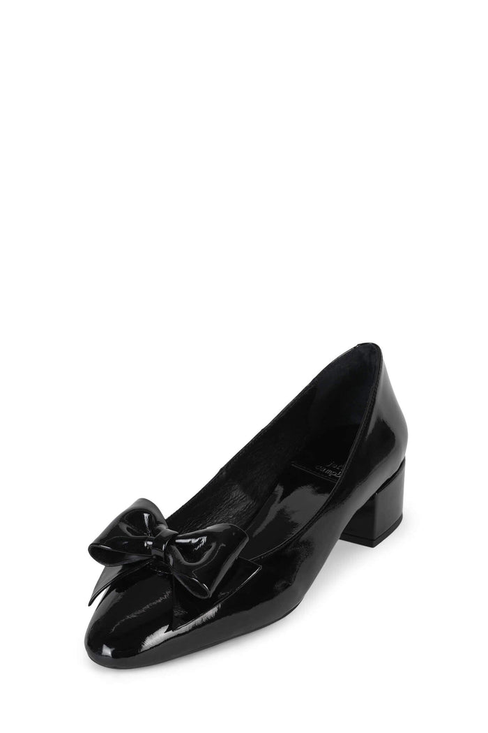 MADDIE Jeffrey Campbell Heeled Pump Black Crinkle Patent