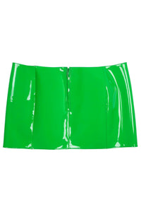 MAISY Jeffrey Campbell Skirt Green Neon Patent  