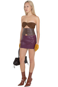 MAISY SKIRT Jeffrey Campbell Mini Skirt Wine