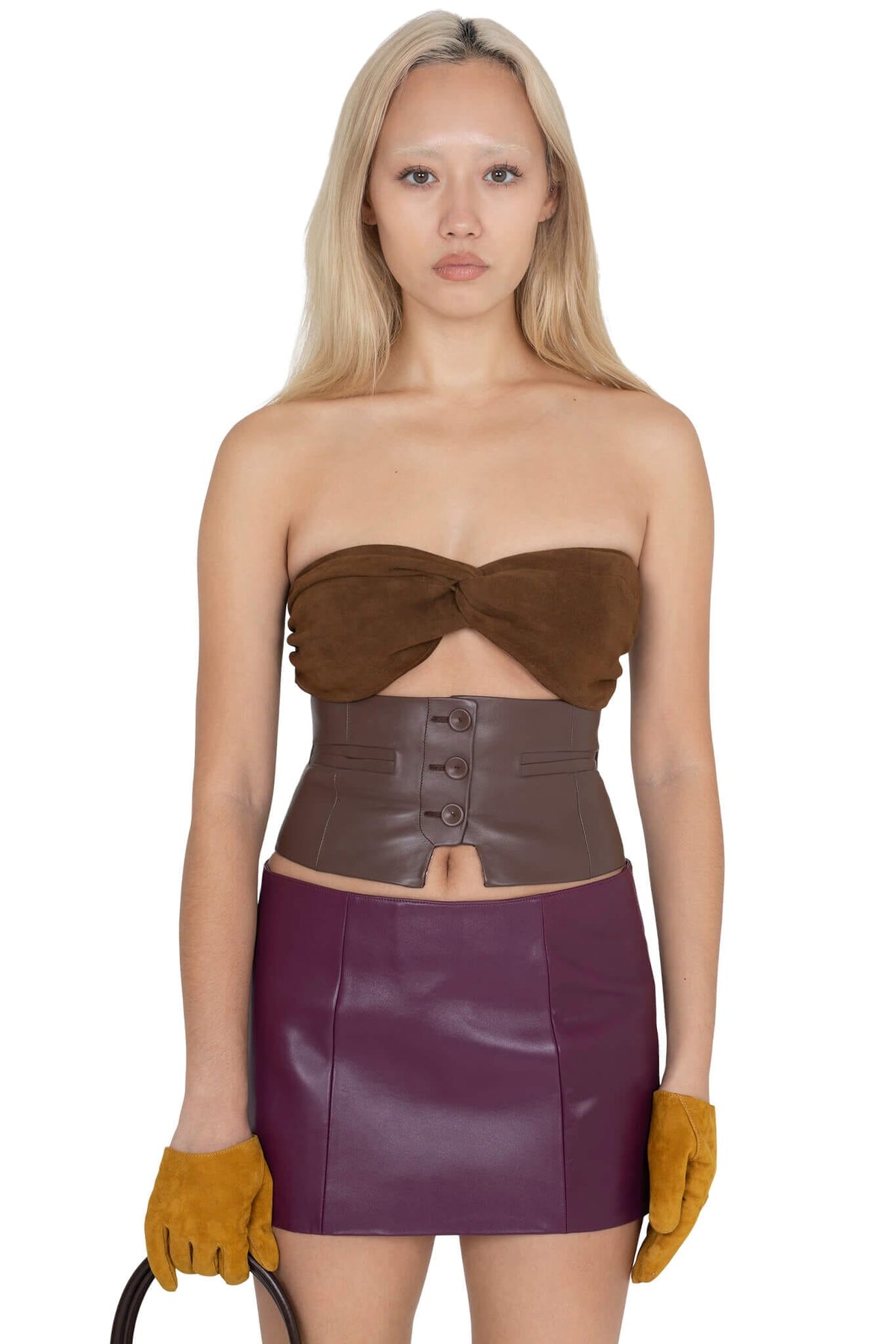 MAISY SKIRT Jeffrey Campbell Mini Skirt Wine