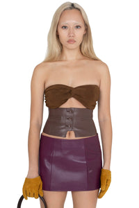 MAISY SKIRT Jeffrey Campbell Mini Skirt Wine