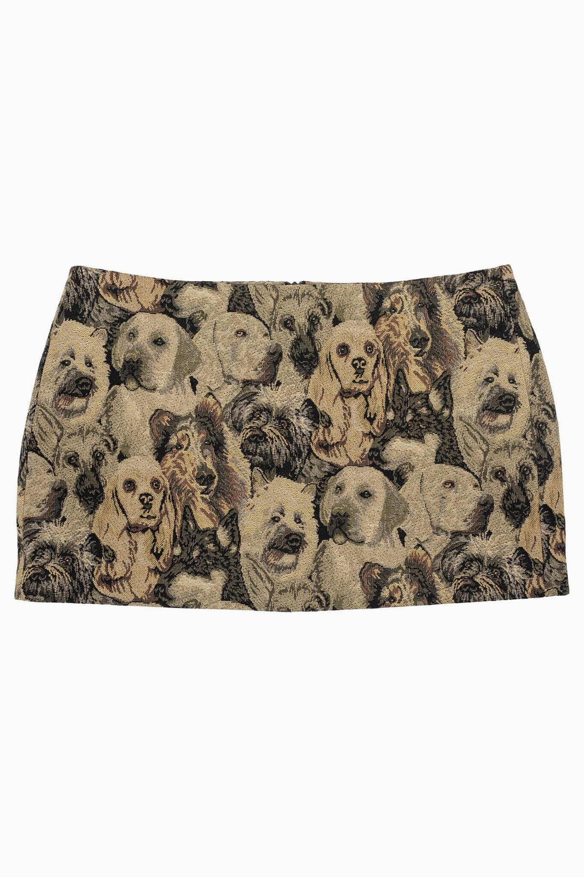 MAISY SKIRT Jeffrey Campbell Mini Skirt Dog Print Tapestry