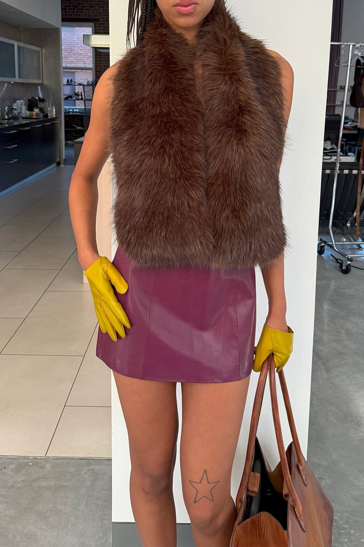 MAISY SKIRT Jeffrey Campbell Mini Skirt Wine