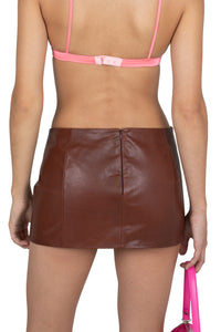 MAISY SKIRT Jeffrey Campbell Mini Skirt Cognac