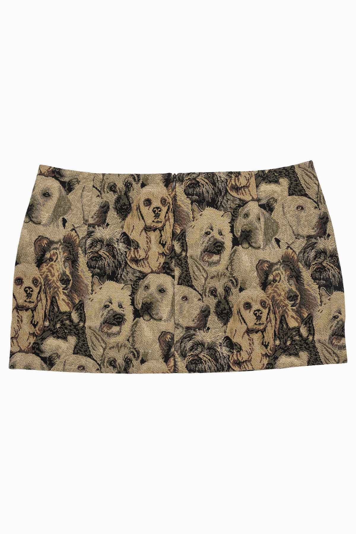 MAISY SKIRT Jeffrey Campbell Mini Skirt Dog Print Tapestry
