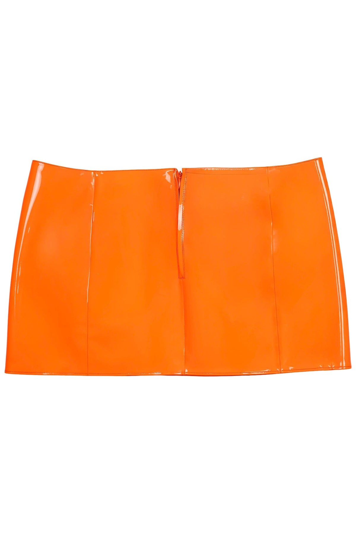 MAISY Jeffrey Campbell Skirt Orange Neon Patent