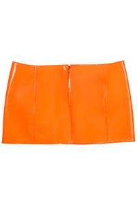 MAISY Jeffrey Campbell Skirt Orange Neon Patent