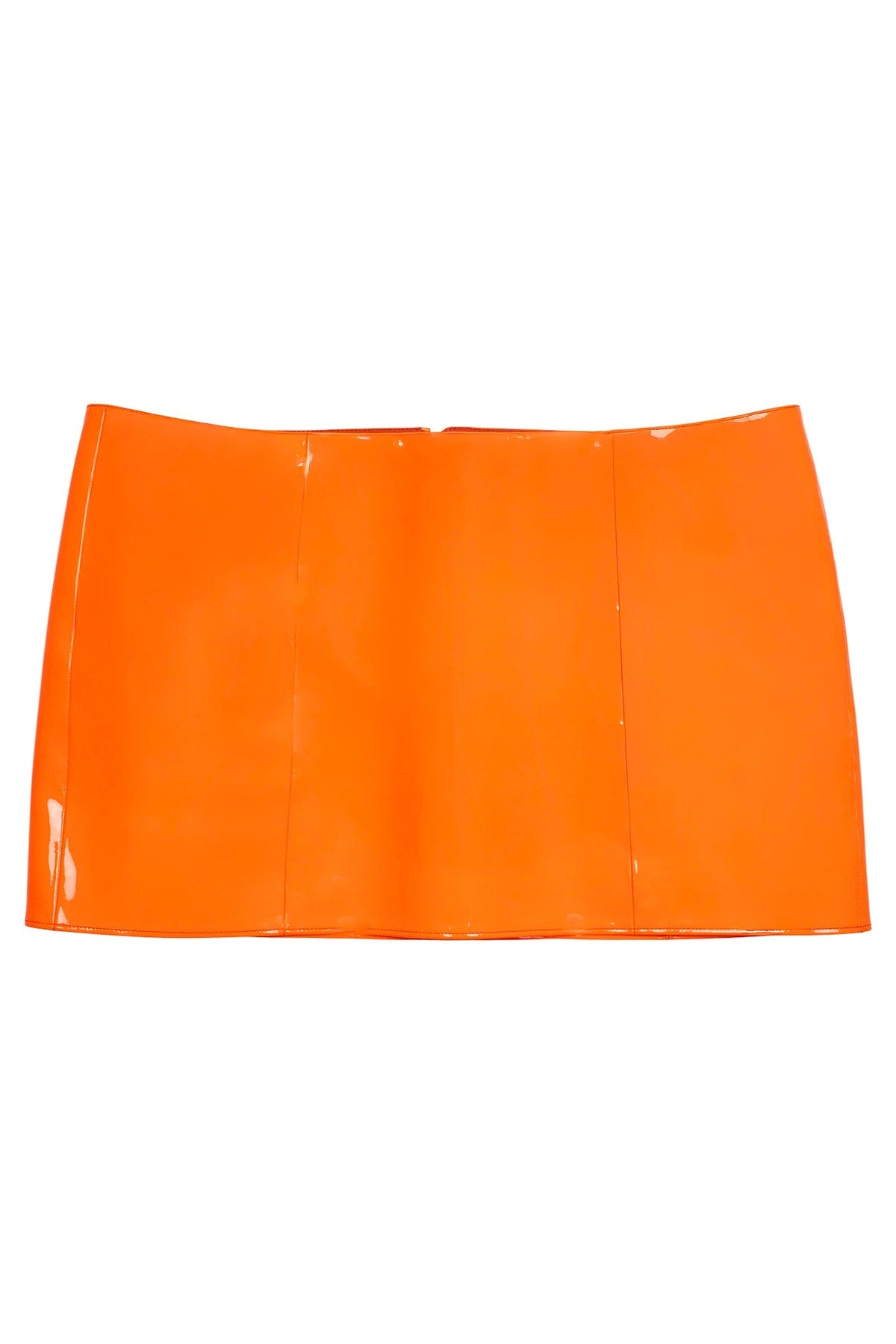 MAISY Jeffrey Campbell Skirt Orange Neon Patent