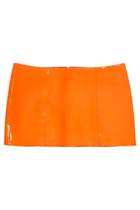 MAISY Jeffrey Campbell Skirt Orange Neon Patent
