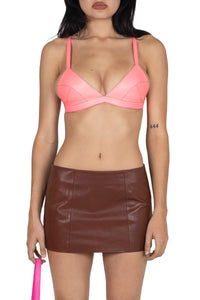 MAISY SKIRT Jeffrey Campbell Mini Skirt Cognac
