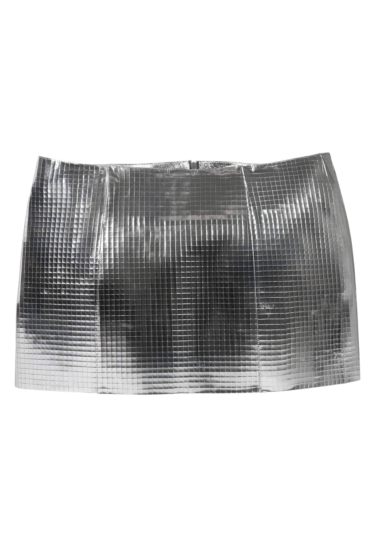 MAISY SKIRT Jeffrey Campbell Mini Skirt Silver Grid