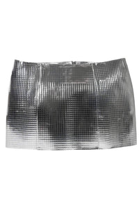 MAISY SKIRT Jeffrey Campbell Mini Skirt Silver Grid