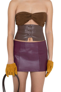 MAISY SKIRT Jeffrey Campbell Mini Skirt Wine