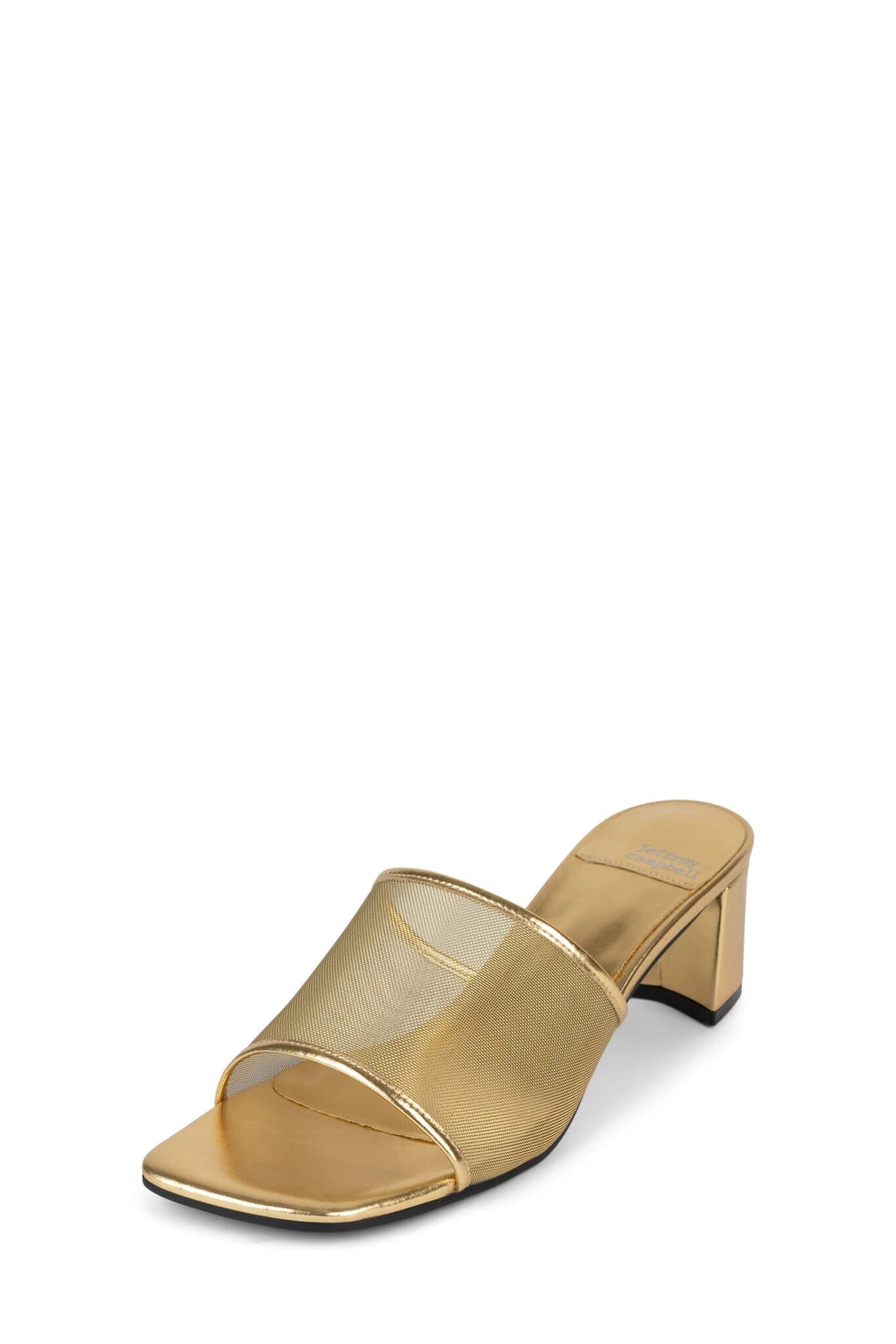 MALININ Jeffrey Campbell Heeled Sandals Gold Mesh