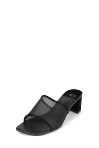 MALININ Jeffrey Campbell Heeled Sandals Black Suede Combo