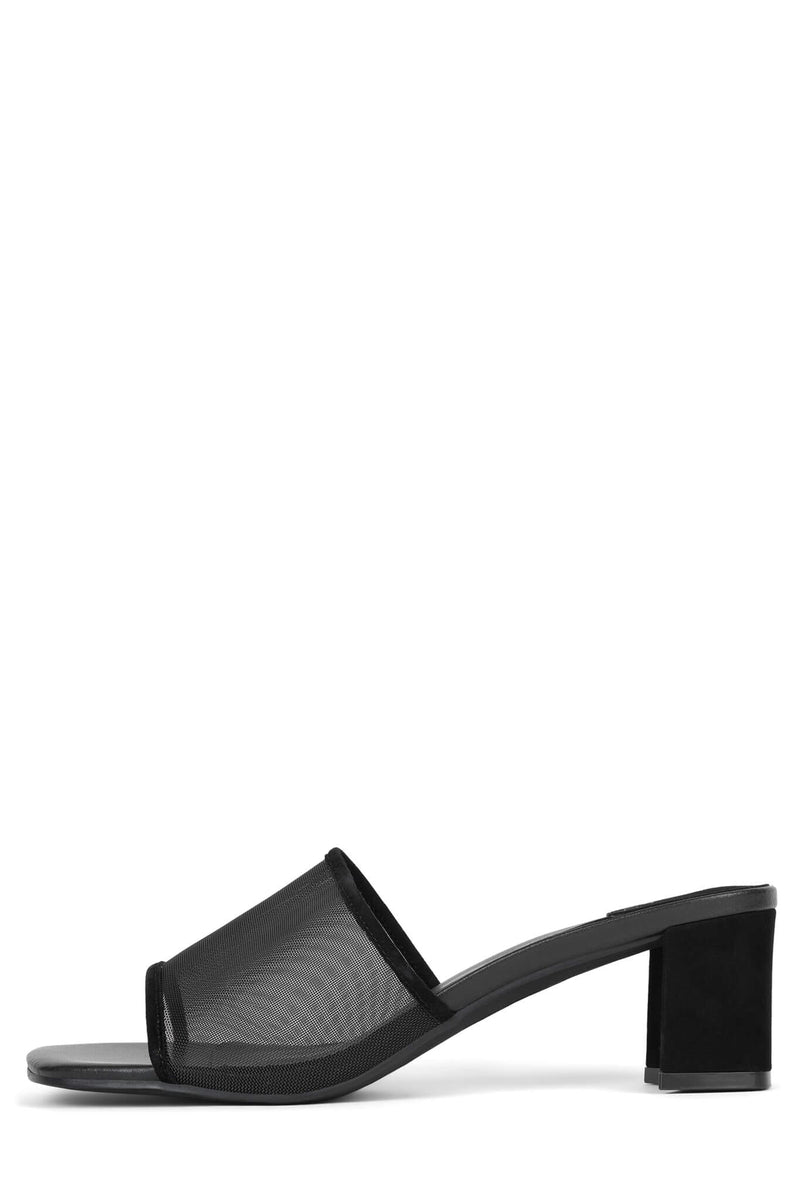 MALININ Jeffrey Campbell Heeled Sandals Black Suede Combo