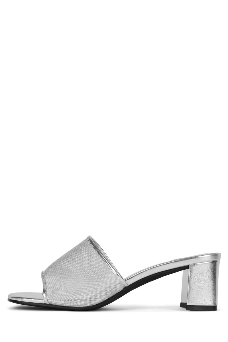 MALININ Jeffrey Campbell Heeled Sandals Silver Mesh