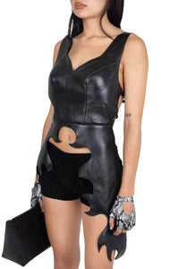 MANIACAL TOP Jeffrey Campbell Harness Top Black