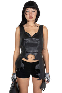 MANIACAL TOP Jeffrey Campbell Harness Top Black