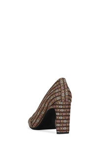 MANTRA Jeffrey Campbell Loafer Pump Brown Floral Brocade