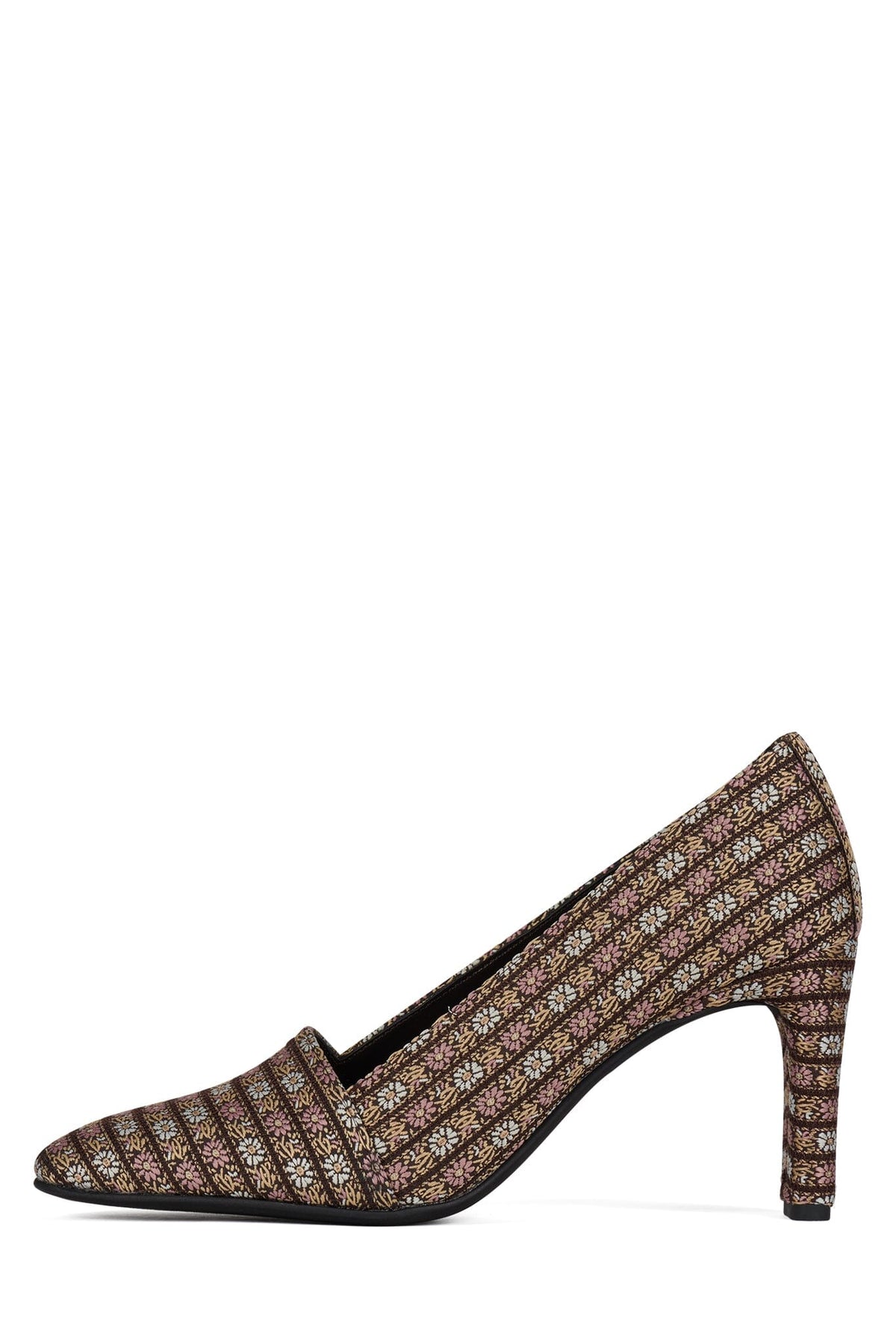 MANTRA Jeffrey Campbell Loafer Pump Brown Floral Brocade