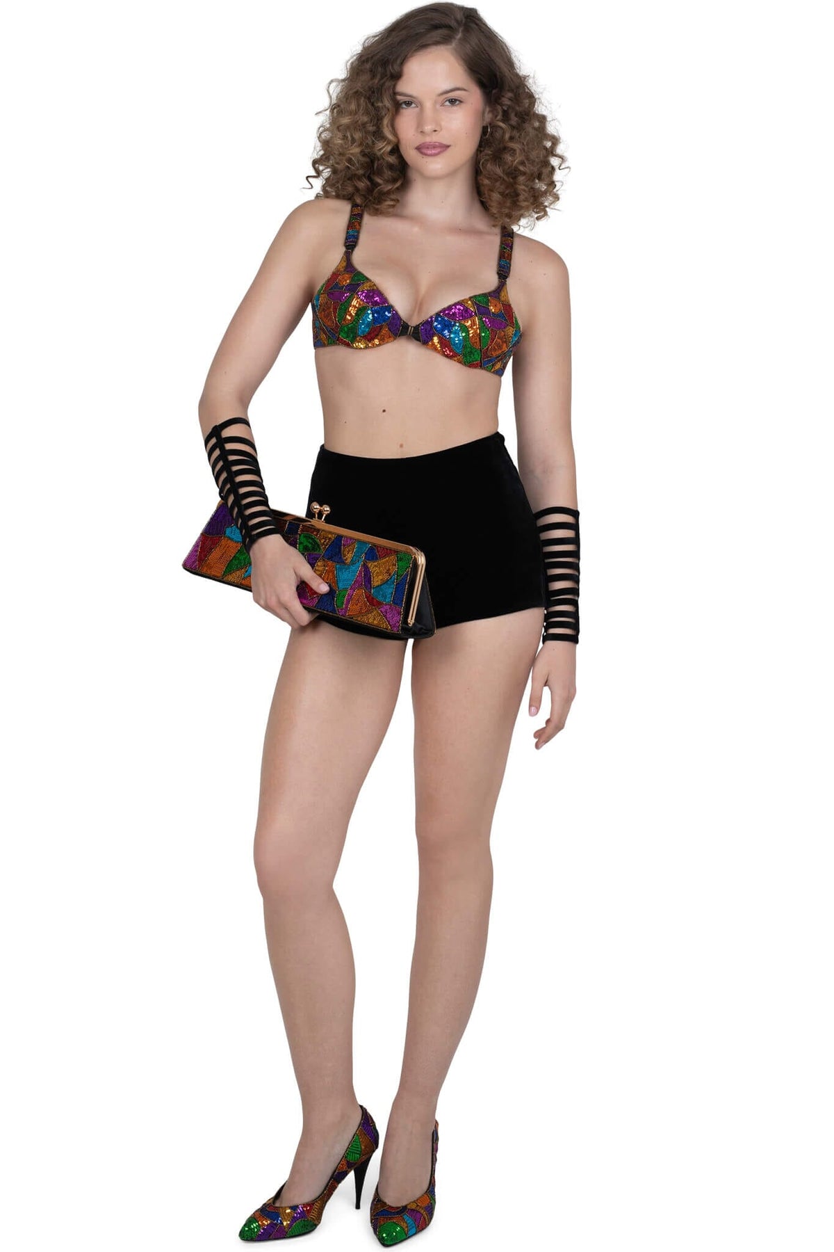 MARGUERITE Jeffrey Campbell Clutch Rainbow Multi 