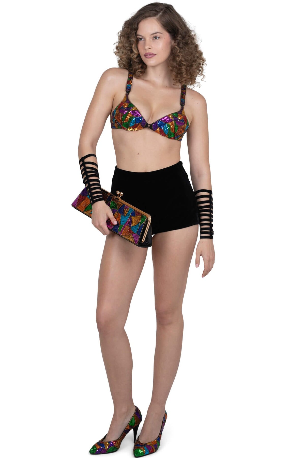 MARGUERITE Jeffrey Campbell Clutch Rainbow Multi 