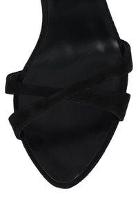 MARIELLE Jeffrey Campbell Heeled Sandal Black Suede