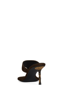 MARILLA Jeffrey Campbell Heeled Thong Sandal Brown Suede