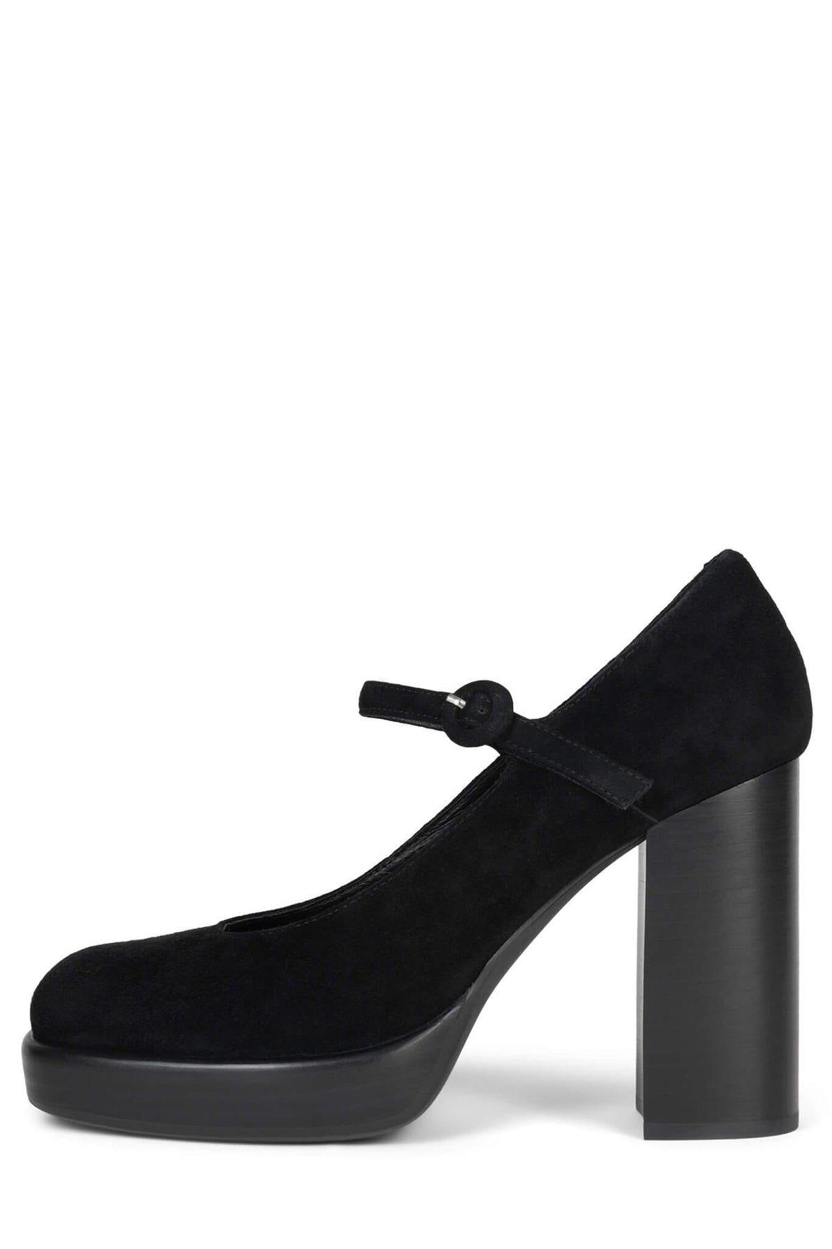 MARY-ANN Mary-Jane ST Black Suede Black Stack 5.5 